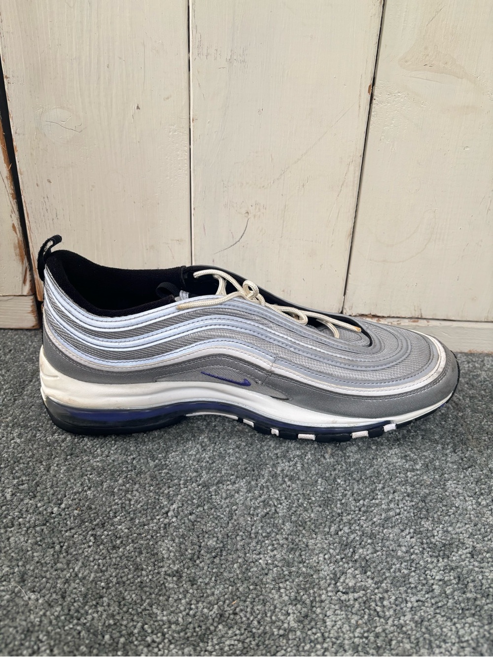 Nike Air Max 97 Silver Bullet Persian Violet Purple Men Size 11.5 Left Shoe Only